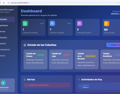 Conserge – una aplicación para administrar su cabaña. Gratis con su aviso en arriendocabaña cl